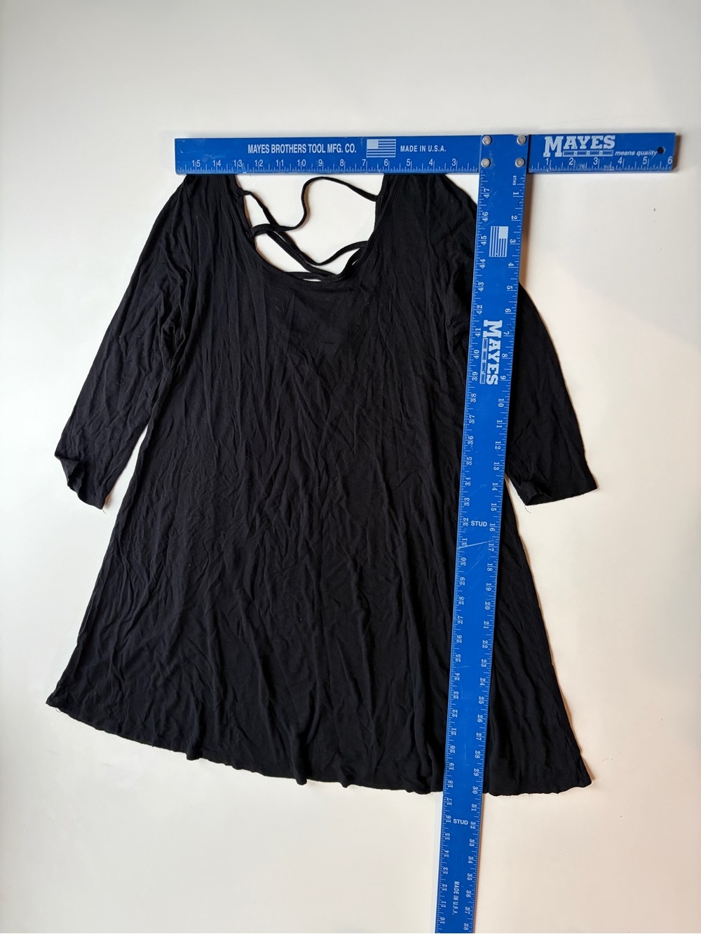 Heart & Hips Black Crisscross Back A-Line Tunic